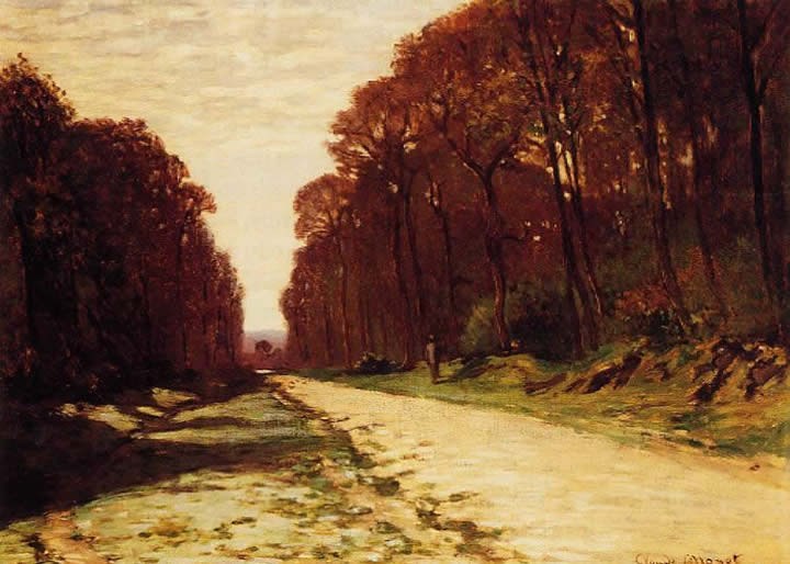 Claude Monet Road in a Forest